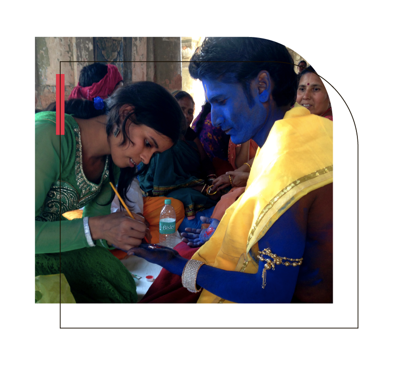 Nisha painting Ranjan blue